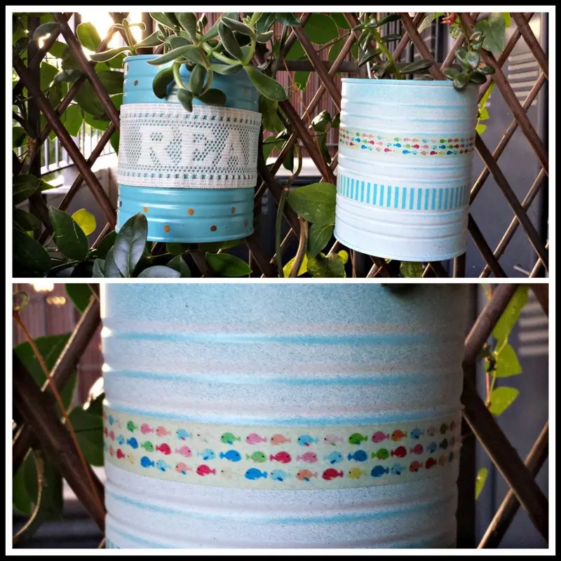 Diy decoración de latas con pintura en spray