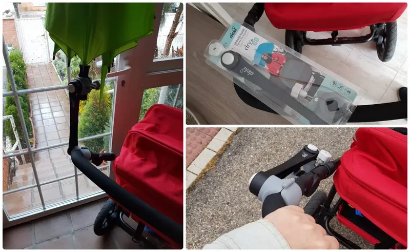 Probando el sujetaparaguas Dry&Go de Deki