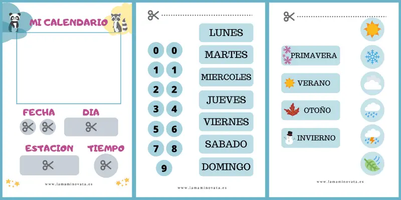 Como hacer un calendario perpetuo para niños