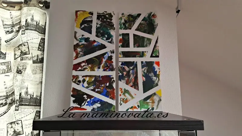 Manualidad infantil cuadros pintados