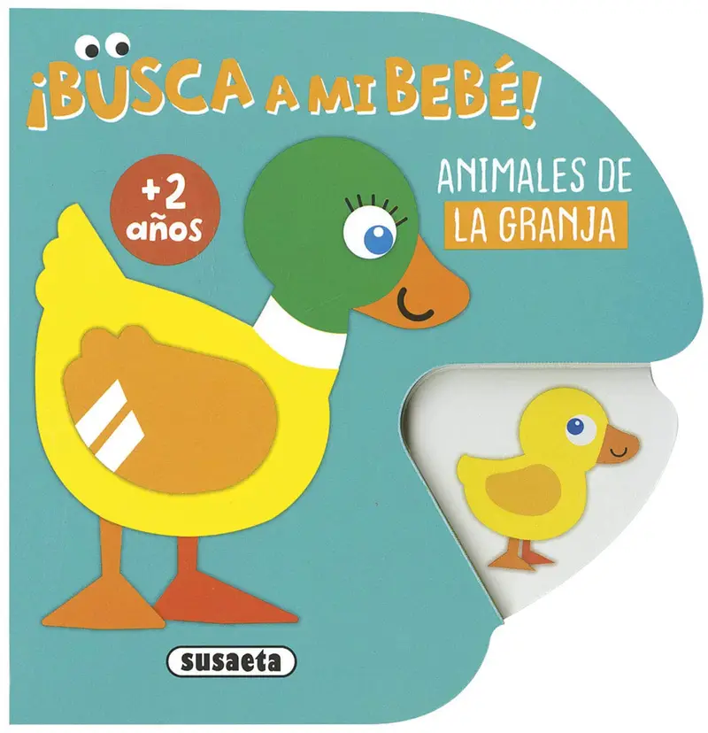 Cubierta de Animales de la granja (Busca a mi bebé) Libro de cartón